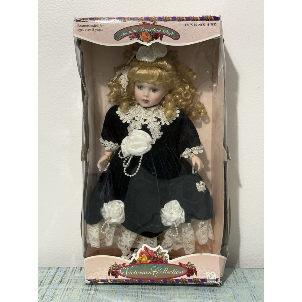 Victorian Collection Melissa Jane 16" Brass Key Club Porcelain Doll Vintage